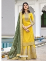 Yellow Readymade Designer Wedding Wear Georgette Salwar Suit