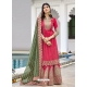 Rose Red Readymade Designer Wedding Wear Georgette Salwar Suit