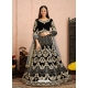 Black Designer Wedding Wear Velvet Anarkali Suit