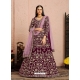 Deep Wine Designer Wedding Wear Velvet Anarkali Suit