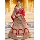 Red Heavy Designer Bridal Wedding Wear Velvet Lehenga Choli