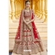 Red Heavy Designer Bridal Wedding Wear Velvet Lehenga Choli
