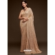 Gold Designer Party Wear Georgette Sari