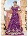 Purple Heavy Designer Wedding Wear Lehenga Choli