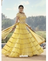 Light Yellow Heavy Designer Wedding Wear Lehenga Choli