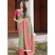 Green Designer Party Wear Silk Sari