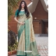 Gold Designer Party Wear Silk Sari