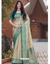 Gold Designer Party Wear Silk Sari