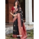 Black Designer Party Wear Silk Sari