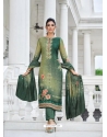 Dark Green Digital Printed Designer Pure Viscose Muslin Salwar Suit