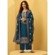Teal Blue Heavy Designer Bridal Alizeh Georgette Salwar Suit