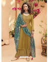 Mustard Heavy Designer Wedding Pure Kuntal Silk Salwar Suit