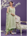 Pista Green Heavy Designer Wedding Net Salwar Suit