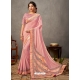 Pink Designer Wedding Wear Silk Sari