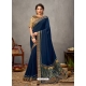 Navy Blue Designer Wedding Wear Silk Sari