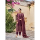 Deep Wine Latest Designer Party Wear Velvet Salwar Suit