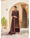 Coffee Latest Designer Party Wear Velvet Salwar Suit