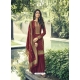 Maroon Latest Designer Party Wear Velvet Salwar Suit