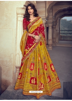 Mustard Heavy Designer Wedding Wear Lehenga Choli