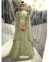 Pista Green Heavy Designer Wedding Wear Lehenga Choli