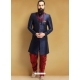 Navy Blue Exclusive Readymade Designer Indowestern Sherwani