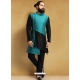 Turquoise Exclusive Readymade Designer Indowestern Sherwani