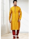 Yellow Exclusive Readymade Designer Kurta Pajama