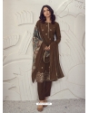 Copper Designer Festive Wear Pure Maslin Jacquard Salwar Suit