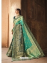 Aqua Mint Designer Traditional Wear Pure Dola Silk Sari