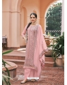 Baby Pink Designer Party Wear Heavy Faux Georgette Salwar Suit