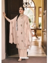Light Beige Designer Party Wear Heavy Faux Georgette Salwar Suit