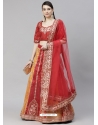 Red Heavy Designer Wedding Wear Lehenga Choli
