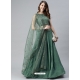 Grayish Green Heavy Designer Wedding Wear Lehenga Choli