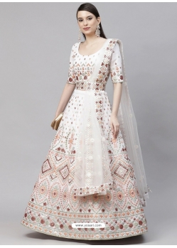 Off White Heavy Designer Wedding Wear Lehenga Choli