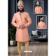 Light Orange Exclusive Readymade Designer Indowestern Sherwani