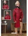 Maroon Exclusive Readymade Designer Indowestern Sherwani