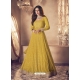 Yellow Designer Party Wear Real Georgette Anarkali Suit