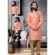 Light Orange Exclusive Readymade Designer Indowestern Sherwani