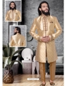 Gold Exclusive Readymade Designer Indowestern Sherwani