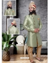 Sea Green Exclusive Readymade Designer Indowestern Sherwani