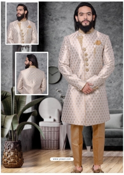 Off White Exclusive Readymade Designer Indowestern Sherwani