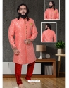 Peach Exclusive Readymade Designer Indowestern Sherwani