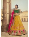 Yellow Heavy Designer Wear Pure Premium Silk Lehenga Choli