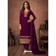 Purple Designer Party Wear Faux Georgette Straight Salwar Suit