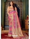 Multi Colour Designer Wedding Wear Banarasi Silk Sari