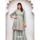 Light Grey Heavy Designer Wedding Heavy Blooming Georgette Salwar Suit