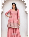 Pink Heavy Designer Wedding Heavy Blooming Georgette Salwar Suit