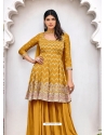 Mustard Heavy Designer Wedding Heavy Blooming Georgette Salwar Suit