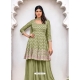 Pista Green Heavy Designer Wedding Heavy Blooming Georgette Salwar Suit