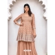 Light Beige Heavy Designer Wedding Heavy Blooming Georgette Salwar Suit